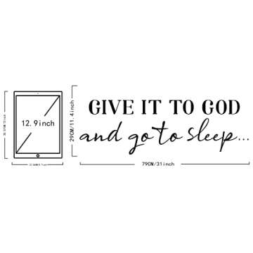 SUPERDANT Wall Decals Give It to God Quotes Wall Stickers Vinyl Wall Decor Art Stickers DIY Saying W...
