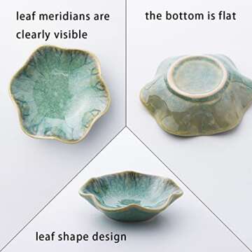 Jewelry Dish,Ceramic Trinket tray, small ring holder, Key Bowl,Home Decoration,Gifts for Friends Sisters Daughter Mother (Green)