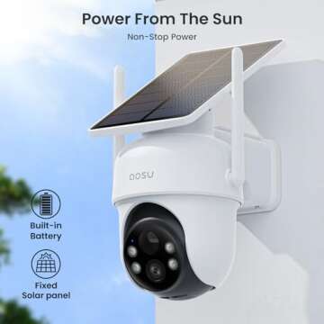 AOSU Solar-Powered Security Cameras Outdoor Wireless System