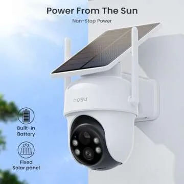AOSU Solar-Powered Security Cameras Outdoor Wireless System