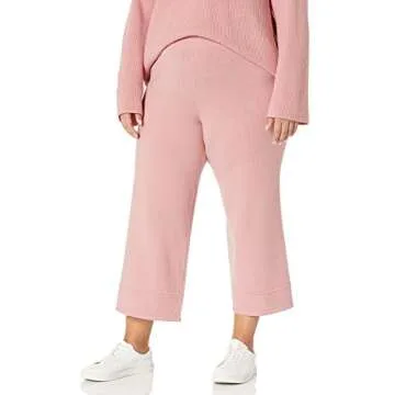 The Drop Women's Bernadette Pull-On Cropped Sweater Pant, Zephyr Pink, M