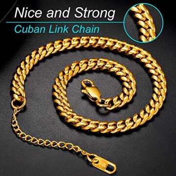 Cuban Link Anklet Durable Gold Summer Accessory