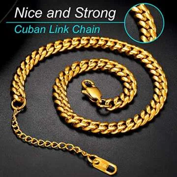 Cuban Link Anklet Durable Gold Summer Accessory