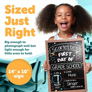 First Day Last Day Double Sided School Sign - Reusable