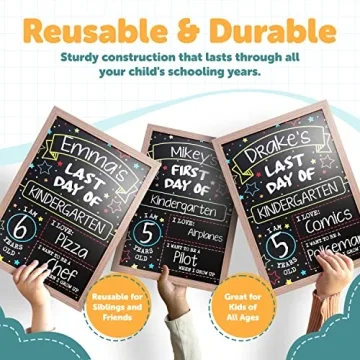 First Day Last Day Double Sided School Sign - Reusable
