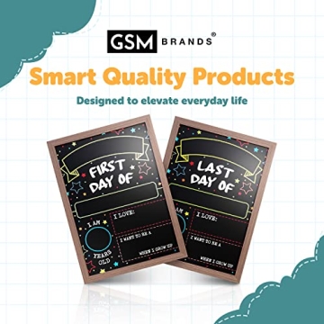 First Day Last Day Double Sided School Sign - Reusable