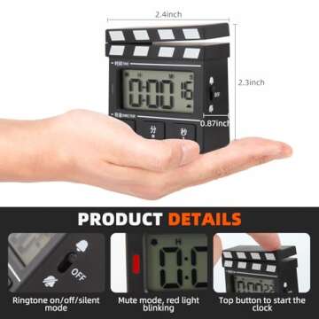 Timers,Classroom Timer for Kids,Kitchen Timer for Cooking,Egg Timer,Magnetic Digital Timer for Teacher,Study,Exercise,Oven,Cook,Baking,Desk - 2 Pack