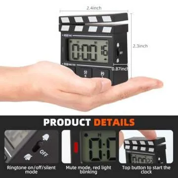 Timers,Classroom Timer for Kids,Kitchen Timer for Cooking,Egg Timer,Magnetic Digital Timer for Teacher,Study,Exercise,Oven,Cook,Baking,Desk - 2 Pack