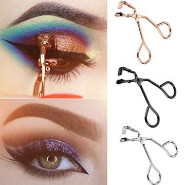Silicone Eyelash Curler with Refill Pads for All Shapes