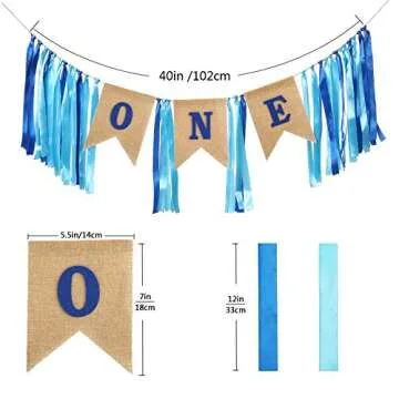 Boy First Birthday Outfit and Decorations Set