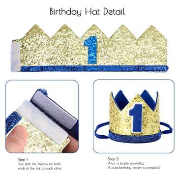 Boy First Birthday Outfit and Decorations Set