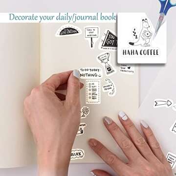 LetSketch Mini Sticker Maker, Thermal Picture Inkless Monochrome Printer, Sticker Printer, Wireless Bluetooth Receipt Printer, 300DPI for Journal Book/Note/Label/Photo(7 Rolls Thermal Paper)