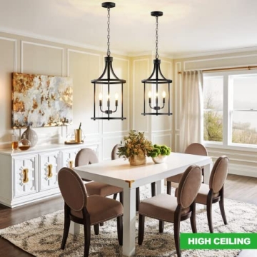 Stylish PARTPHONER Black Chandelier for Elegant Spaces