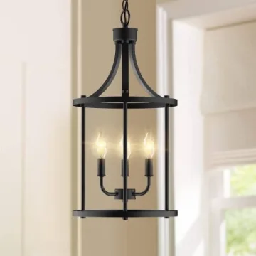 Stylish PARTPHONER Black Chandelier for Elegant Spaces