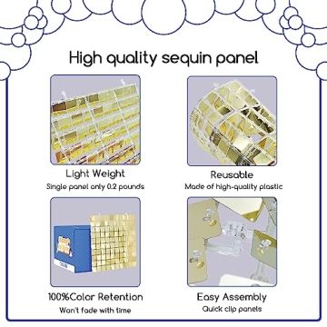 COKAOBE Iridescent Pink Shimmer Wall Backdrop for Events