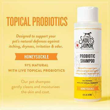 Skout's Honor Probiotic Pet Shampoo (Honeysuckle) for a Healthier Skin and Coat