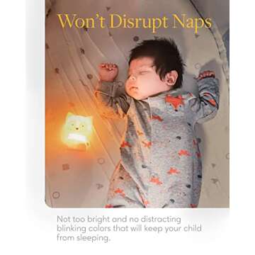 SomeShine Kids Night Light, Rechargeable Glowing Cute Kawaii Lamp Nightlights for Baby Room and Toddler, Portable Animal Lights Auto On Off, Fox Baby Stuff, Children Cute Gifts