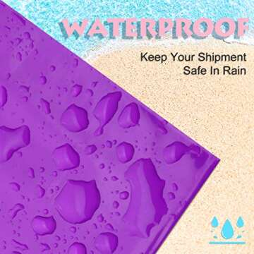 UCGOU 10x13 Inch Purple Poly Mailers 200 Pack Shipping Bags