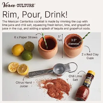 Handcrafted Cantaritos de Barro Cocktail Kit Authentic Mexican Tequila