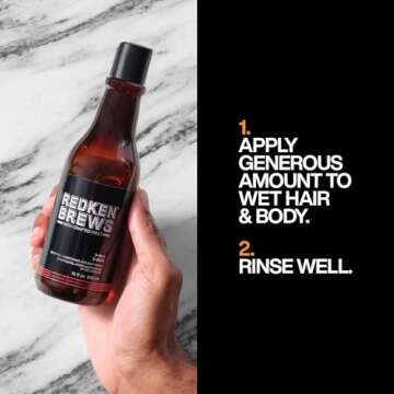Redken Brews 3-In-1 Men's Shampoo, Body Wash, Conditioner