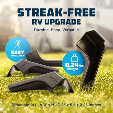 Camco RV Gutter Spouts with Extensions for Easy Installation