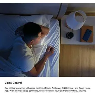 SMAFAN Smart Ceiling Fan 60 inch with LED Light and Remote Control