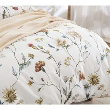 DAUAOTO Duvet Cover Set - Duvet Cover + Shams, Cotton Bedding Set Multiple Color Pattern