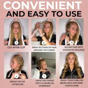 Lily England Heatless Hair Curlers for Overnight Curls