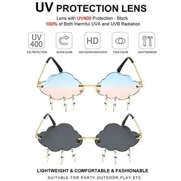 Dollger Retro Rimless Sunglasses for Women - Trendy & Fun