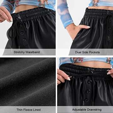 Tagoo Black Faux Leather Shorts for Women - Stylish Comfort