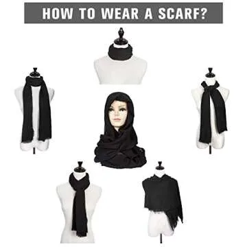 Chalier Women's Hijab Shawl Lightweight 3 Pack
