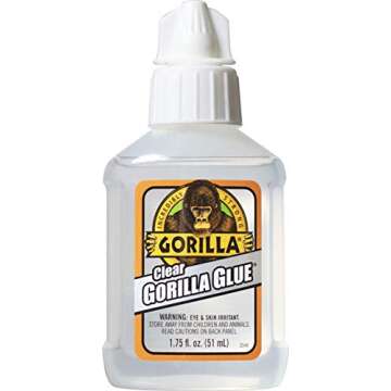 Gorilla Clear Glue, 1.75 ounce Bottle, Clear (Pack of 1)