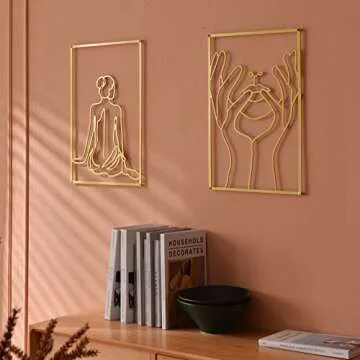 DeaTee Gold Metal Wall Decor - Minimalist Art for Any Room