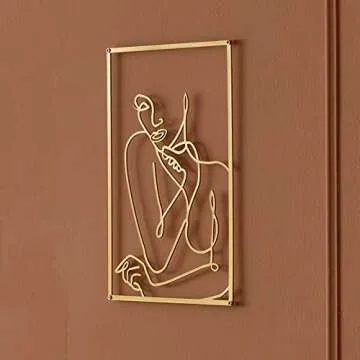 DeaTee Gold Metal Wall Decor - Minimalist Art for Any Room