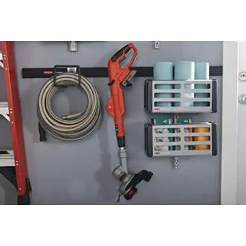 Rubbermaid Garage FastTrack Power Tool Holder, Satin Nickel, Wall Mounted Storage System, Holds up to 50 pounds, for Home/Garage/Tool Organization