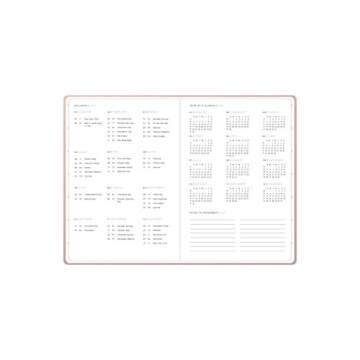 russell+hazel 2021 A5 Daily Planner, 15 Months, Blush Vegan Leather, 5.5” x 8”