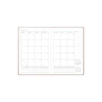 russell+hazel 2021 A5 Daily Planner, 15 Months, Blush Vegan Leather, 5.5” x 8”