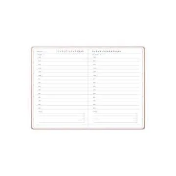 russell+hazel 2021 A5 Daily Planner, 15 Months, Blush Vegan Leather, 5.5” x 8”