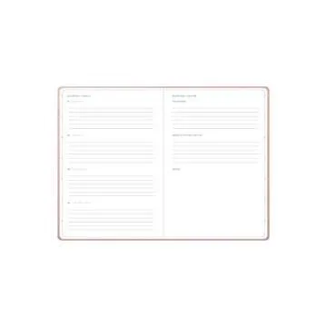 russell+hazel 2021 A5 Daily Planner, 15 Months, Blush Vegan Leather, 5.5” x 8”