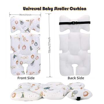Baby Seat Pad Liner for Stroller–Soft and Breathable，3D Air Mesh Cotton Universal Baby Stroller Cushion (Whale)