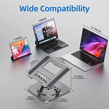 Ergonomic MCHOSE Laptop Stand with 360° Rotation and Adjustable Height