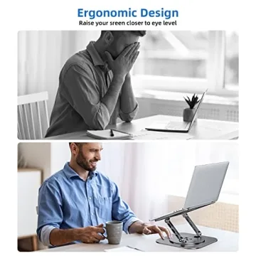 Ergonomic MCHOSE Laptop Stand with 360° Rotation and Adjustable Height