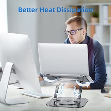 Ergonomic MCHOSE Laptop Stand with 360° Rotation and Adjustable Height