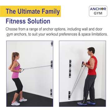 Anchor Gym H1 Workout Wall Mount, Strap Anchor, Wall & Ceiling Mounted Hook Exercise Station for Bodyweight Straps, Resistance Bands, Strength Training, Yoga, Home Gym. (Wood Screws Included)