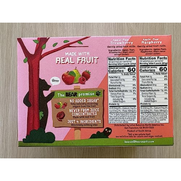 Bear Real Fruit Snack Rolls Strawberry Raspberry Variety Pack