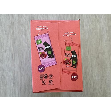 Bear Real Fruit Snack Rolls Strawberry Raspberry Variety Pack