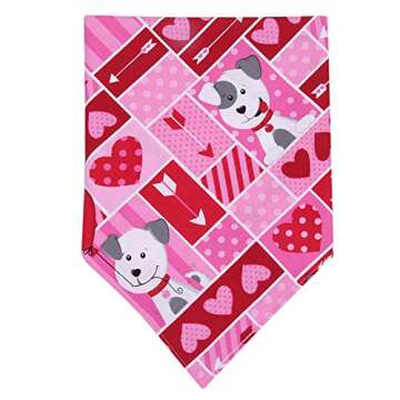 Valentine's Day Dog Bandana Reversible Triangle Bibs Scarf Accessories for Dogs Cats Pets Animals