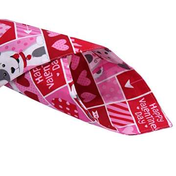 Valentine's Day Dog Bandana Reversible Triangle Bibs Scarf Accessories for Dogs Cats Pets Animals