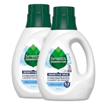 Seventh Generation Concentrated Laundry Detergent Liquid Free & Clear Fragrance Free 40 Fl Oz (Pack ...