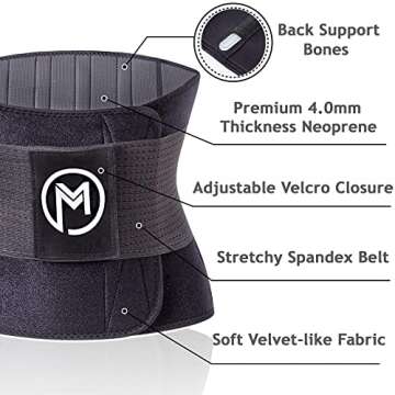 MERMAID'S MYSTERY Waist Trimmer for Women and Men - Sweat Bands for Stomach - Sweat Belt for High-Intensity Training Workouts